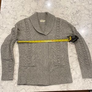 ICELANDICA Grey Front Zip Grandpa Cardigan Sweater